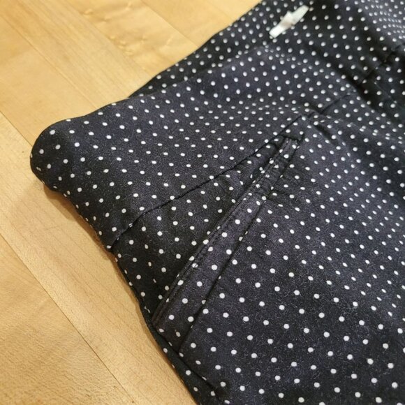 Van Heusen Polkadot Stretch Capri Pant Black White Women's Plus 16 Peddle Pusher - Picture 4 of 10